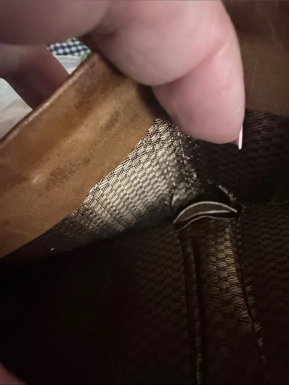 Tony Lama Tan Leather Money Clip with White Stitching